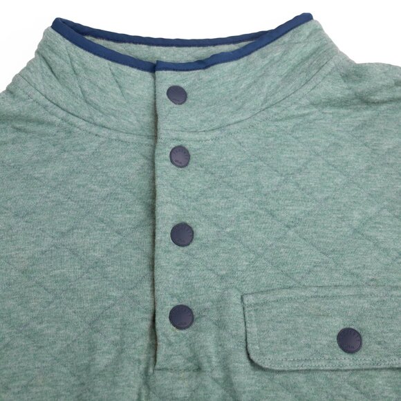Faherty Epic Quilted Fleece Pullover Seacoast Melange Men's Small - Picture 4 of 7
